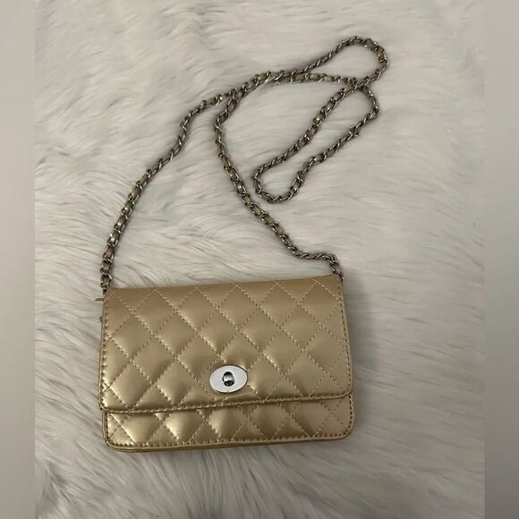 Handbags - Gold crossbody bag